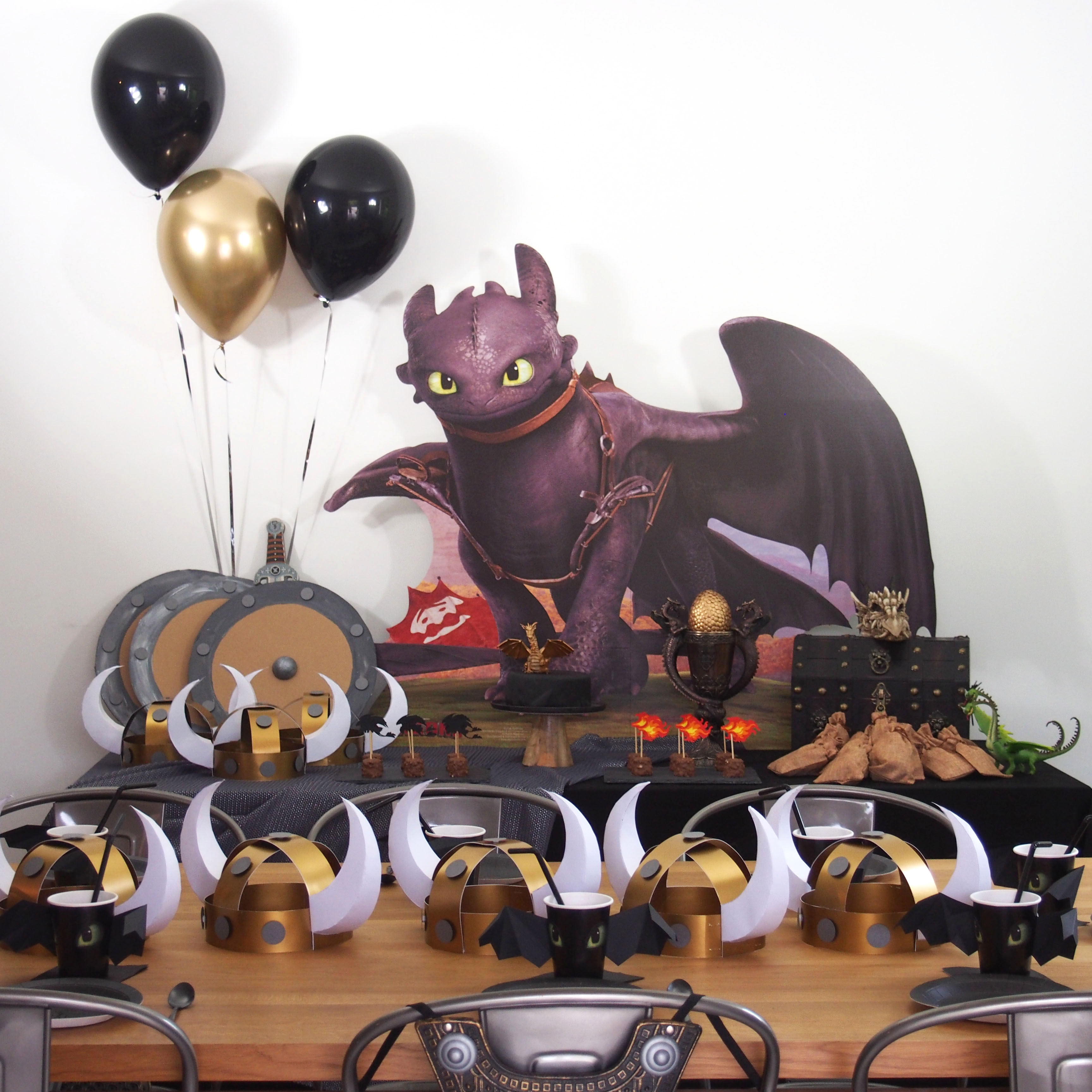 anniversaire thème dragons et chevaliers