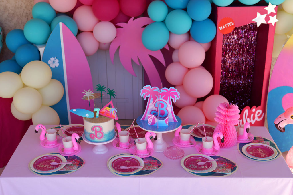 anniversaire déco de table barbie