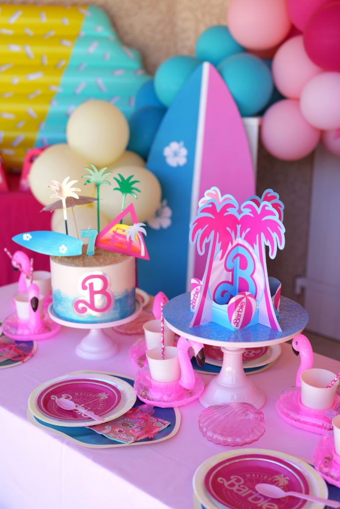 Table anniversaire barbie