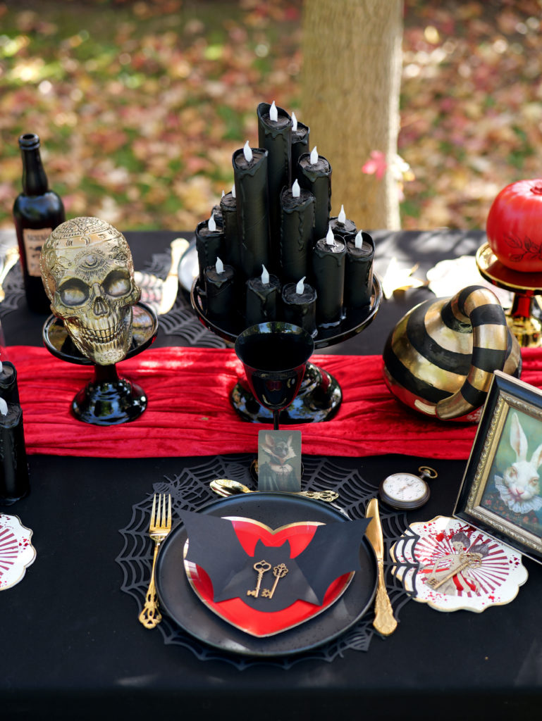 centre de table bougies Halloween